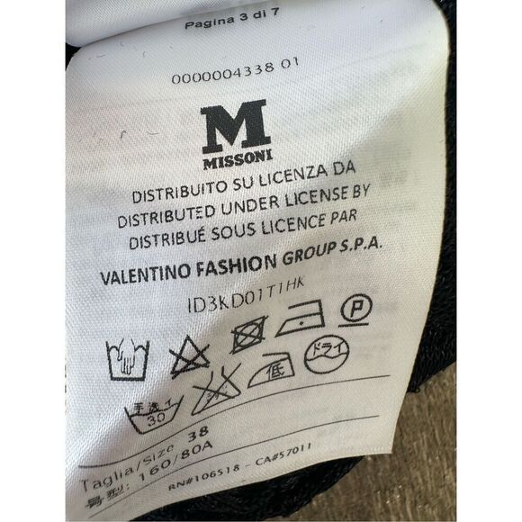 Missoni women’s black knit zig zag dress, size 38 (US 2) - Picture 9 of 10